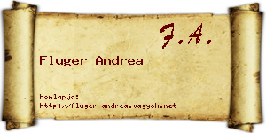 Fluger Andrea névjegykártya