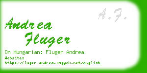 andrea fluger business card